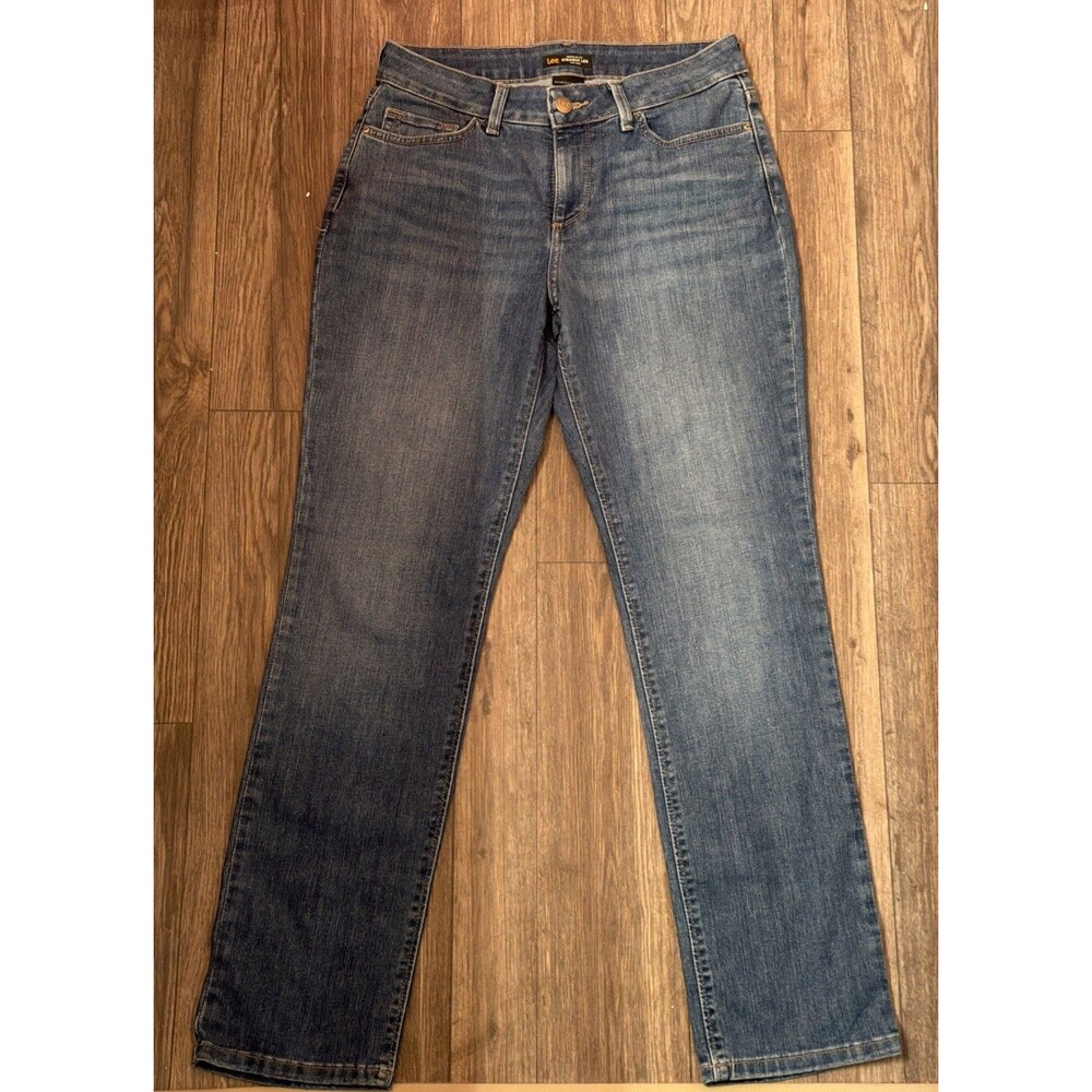 Lee Jeans Women 8M Regular Fit Straight Leg Mid Rise Blue